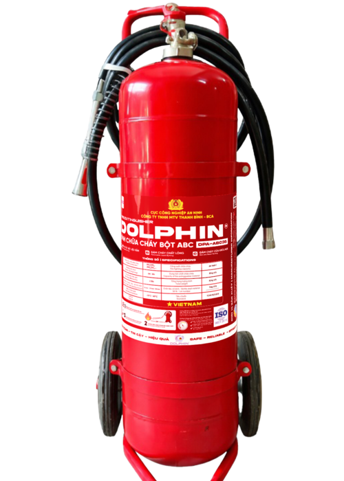 Bình chữa cháy bột ABC Dolphin DPA-ABC35 (xe đẩy)