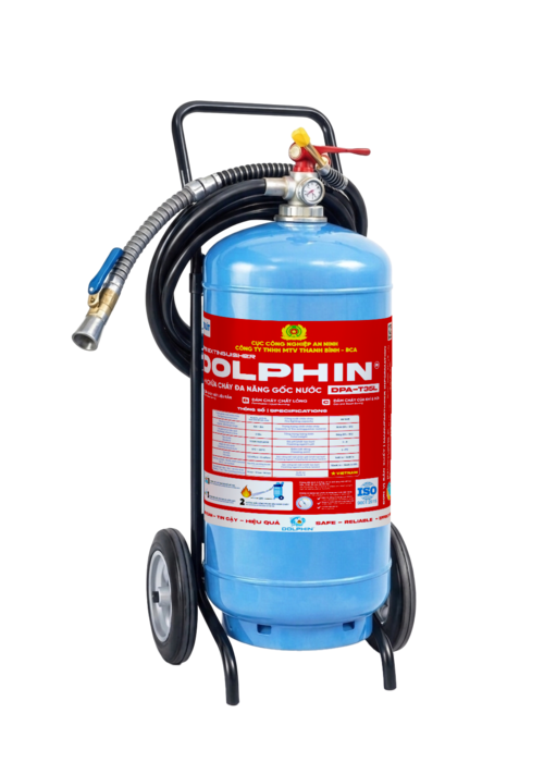 Bình chữa cháy gốc nước Dolphin DPA-T35L (xe đẩy, vỏ thép)